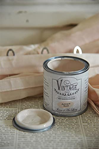 Jeanne d'Arc Living Vintage Paint 701112 ECO Label - Vernice a gesso per pittura a base d'acqua ed ecologica, 700 ml, colore calcare JDL
