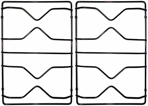 Franza Kit 2 griglie in ferro smaltato nero lucido compatibile con Smeg per cucina piano cottura 4 fuochi a gas - 694090842-694092109 - 694092108 - P5367/KIT