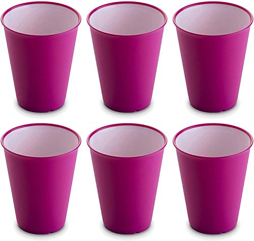 OMADA 6 Bicchieri Plastica per Bambini Infrangibili, Antibatterici, 300 ml