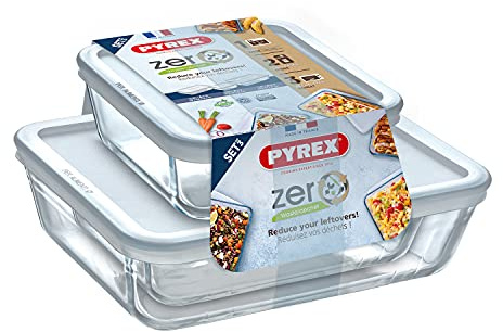 Pyrex Zero Cook & Freeze Food Storage Canisters, Set of 3