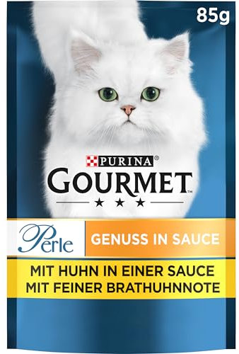 Gourmet Perle Genuss in Sauce Katzenfutter nass, mit Huhn, 26er Pack (26 x 85g)