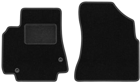 Velours-Fußmatten vorne passend für Citroën Berlingo II 2008-2018, Schwarz | passend für Hochdachkombi/Multispace/5-Sitzer; Velours-Teppich (Polypropylen), ca. 6,5 mm