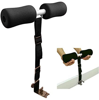 YGMXZL Tragbares Sit Up Hilfsgerät,Einstellbares Sit Up Trainingsgerät,Sit Ups Assistent Hilfsmittel,Sit Up Stange für Bodybuilding,Gewichtsabnahme (Schwarz)