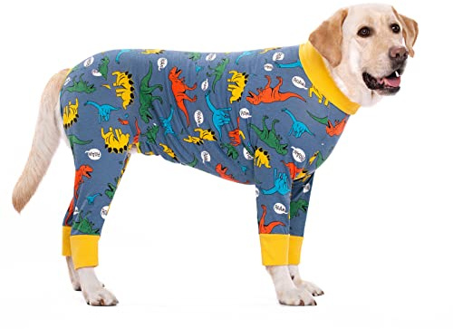 BT Bear Elastischer Haustier-Einteiler für große Hunde, schützt Gelenke, Anti-Haare, Lecken, Wundschutz, Pyjama-Overall (Größe XXXL, Marineblau)