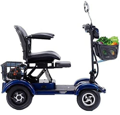 PRABOS 4 Wheel Mobility Scooter Two-Seater 380w Heavy Duty Mobility Scooters for Seniors & Adults 200kg Capacity 48v 20ah Portable Folding Mobility Scooter Elderly-Full Led Lighting