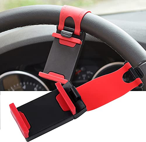 Agatige Soporte para Teléfono para Volante De Coche, Soporte para Volante para Smartphone,Teléfono Universal Portátil Clip De Montaje para Volante para Teléfono Inteligente, Manos Libres, Compatible