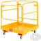 VEVOR Cage de Sécurité Chariots Élévateurs Charge 544 kg Nacelle Plate-forme de Travail Pliable 92x92 cm 1-2 Personnes Roues Pivotantes Verrouillables Trou Drainage Chaîne Sécurité pour Travaux Aérien