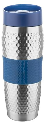 Florina Gobelet Isotherme (360 ml) I Tasse Isotherme en Acier Inoxydable PRESTON I Gobelet de Voyage avec Couvercle I Thermos en Acier Inoxydable I Texture en Silicone Antidérapante I Couleur : Bleu