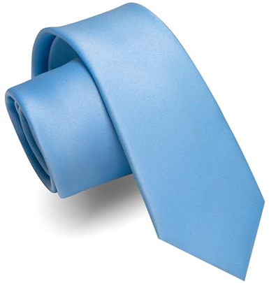 JEMYGINS Schmale Herren Matte Krawatte einfarbig in verschiedenen Farben 6cm