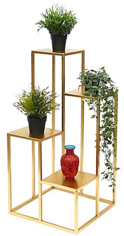 DanDiBo Escalier à fleurs en métal doré 82 cm 96505 colonne moderne pour plantes