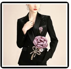 Broche de Flor de Rosa de Cristal con Perla y Lazo, Corsé de Solapa, Alfiler de Pecho Vintage con Moño, Diamantes de Imitación, Insignia de Perlas Falsas, Tachuelas para Abrigo, Traje y Falda