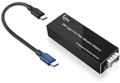 Zhpuostd USB C to Fiber Network Adaptor USB3.0 Type C 5V to 100/1000base-X SFP Gigabit Network Card Supported for Laptops, Mobile Phones, Tablets, Support Windows and Linux