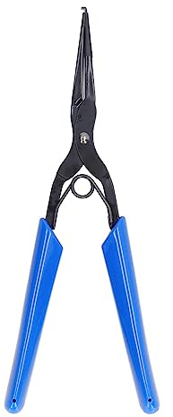 Fiber Optic Flange Pliers, Long Nose Optical Fiber Stripper, Optical Fiber Stripping Tool with Non Slip Handle, Steel Clamp Head for SC LC Connectors Insertion Extraction Tool