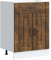 vidaXL Kitchen Base Cabinet - Lucca Smoked Oak - 60x46x81.5 cm - Durable Engineered Wood - Modern Storage Solution for Kitchen, Office, Lounge