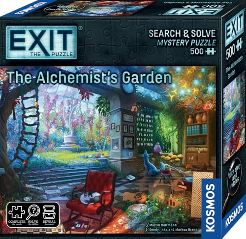 Thames & Kosmos EXIT Der Garten des Alchemisten Puzzle | Escape Room Spiel für Erwachsene und Kinder | 500 Teile Mystery Challenge | 1-4 Spieler | Alter 10+ | Strategie-Puzzle für Familienspiel