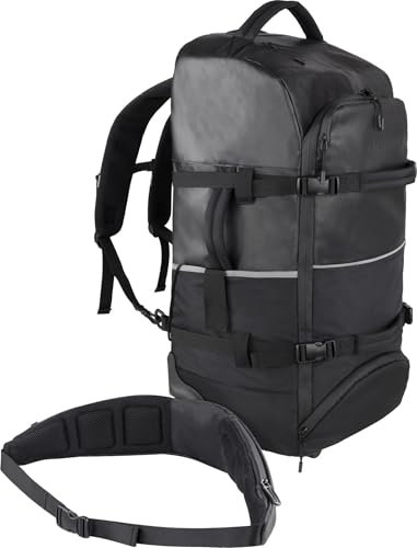 normani Wasserdichter Rucksack-Trolley Backpacker 60 Liter Reisetasche mit Hüftgurt und Frontloader-Funktion Reise-Rucksack