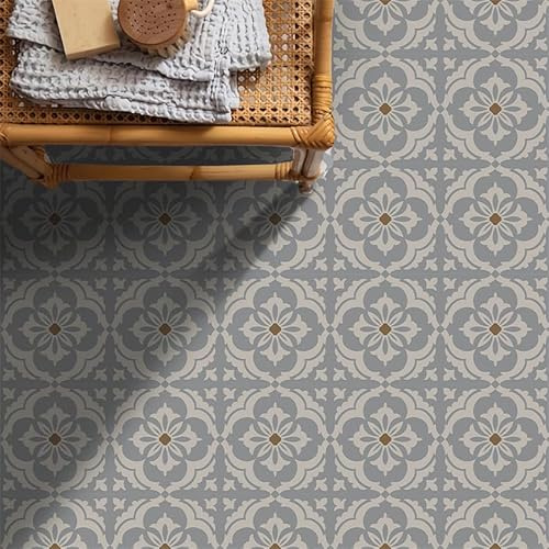 Piastrelle Adesive Cucina Blu Grigio Piastrelle Adesive Bagno Impermeabile Piastrelle Adesive Bagno, Pvc Piastrelle Adesive,Pannelli Decorativi Per Pareti Piastrelle Bagno 12 PC(30x30cm)