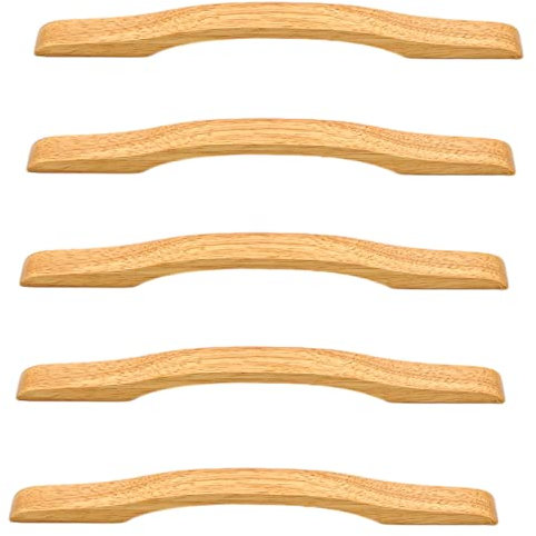 Schrankgriffe aus massivem Holz, 96 mm Lochabstand, Küchenschrank, Schublade, Möbelbeschläge für Schreibtisch und Schränke, 15 Stück