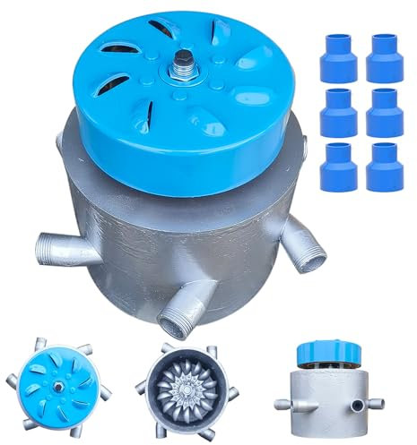ZHOZHUT 3000W Piccolo Generatore Idroelettrico 220V Hydroelektrischer Generator con 6 Tubi in PVC da 50 mm E 2 Reattori 3500RPM Hydro Generator per I Fiumi, Le Montagne, Il Campeggio,3kw,220V