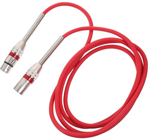 INOOMP 3-Poliges Xlr Mikrofonkabel Männlich zu Weiblich 2m Rot Symmetrisch Plug And Play für Auftritte und Aufnahmen