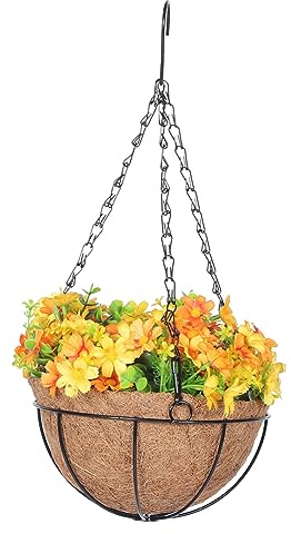 Toyvian Cesta Colgante De Flores Artificiales Decoración Planta De Clemátide Realista para Jardín Interior