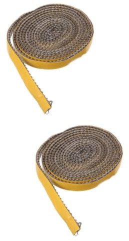 UKCOCO 2 Rollos Cuerda de Estufa Cocina Calor Puerta Sello Cazador de focas Sellador de Humos para Estufas de leña. Cuerda de para Estufa de leña Fibra de Vidrio