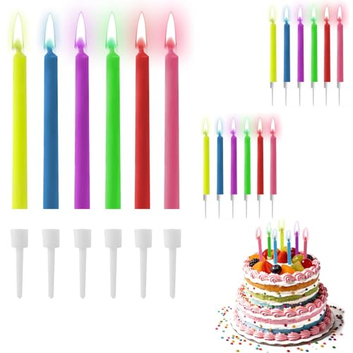 LUCKNIGHT 18 Pièces Bougies D’anniversaire à Colorée, Bougies Anniversaire Enfant, Bougie Anniversaire Multicolore, Idéal pour les Fêtes D’anniversaire, les Célébrations