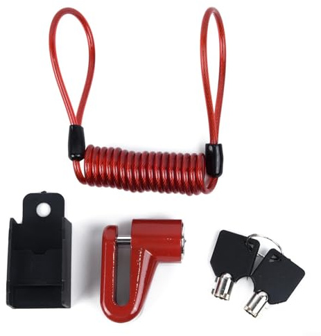 Blocco freno a disco per scooter elettrico M365, design innovativo di sicurezza, colore: rosso