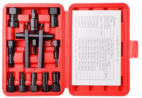 Set di 10 estrattori per cuscinetti interni per moto, 8 – 25 mm, attrezzi per la rimozione del cuscinetto della ruota, set di attrezzi per cuscinetti a sfera, estrattore cuscinetto ruota, estrattore