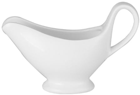 Juego de tazas de cerámica for leche y salsas, color blanco puro, con asa o sin asa, for café y salsa for carne, con pico antigoteo. Platillo(Type 3,Small)