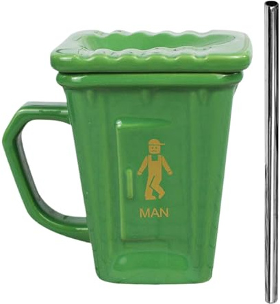 Generico Tazze Da Tè In Ceramica | Pattumiera Per Latte | Tazze Caffè Originali Con Cannuccia,Per Donne Uomini Casa Compleanno Festa Momenti Rilassanti Weekend Libero Collezione Personale