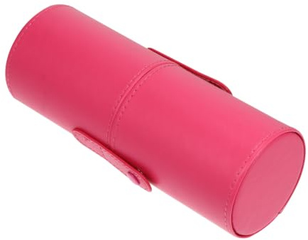NUOBESTY Pot à Pinceaux de Maquillage en PU Portable Couvercle Anti-Poussière, Capacité Suffisante, pour Maison et Voyage
