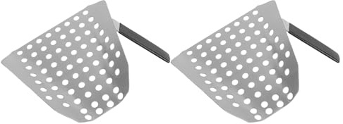 Fafeims Ergonomisk Pommes Frites i Rostfritt Stål med Hål för Popcorn 2 St Stor Yta för Biografer, 7,7 X,5 X 4,3 Tum