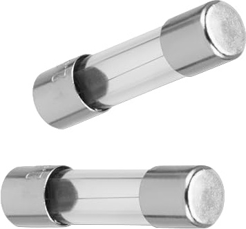 REV Fusibile per auto – Fusibile in vetro 0,5 A, 2 pezzi, 5 x 20 mm, fusibile di sicurezza argento