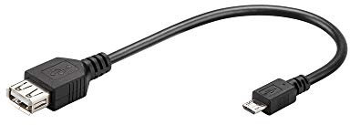 Goobay 95194 Adattatore USB 2.0 ad alta velocità da 0, 2 m, USB OTG