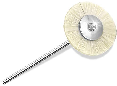 Ziegenhaarbürste zur Nagelreinigung und Nagelpolitur für Schleifgeräte | Naturborsten Ziegenhaar 22mm Nagelpolierer als Fräser Bit für extra hohe Anforderungen zum effektiven Polieren der Nägel