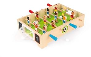 Janod J02070 „Champions“ Mini-Tischfußball aus Holz, für Kinder ab 3 Jahren, Mehrfarbig
