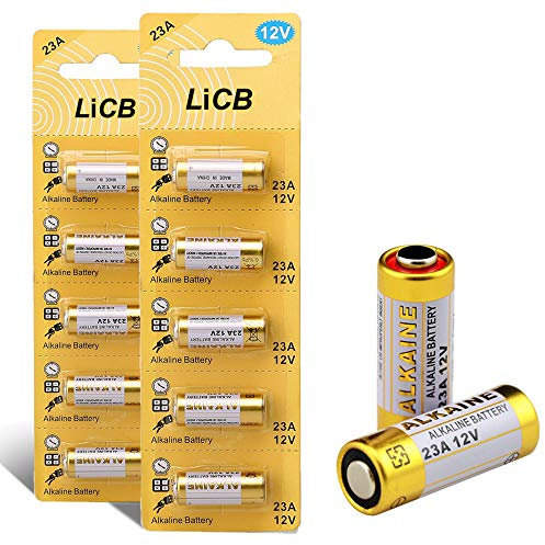 LiCB 10 Stück 23A 12V Alkaline Batterie, A23S MN21/23 L1028 A23 12V Batterie 3 Jahre Lagerfähigkeit 100% Voll Garantie