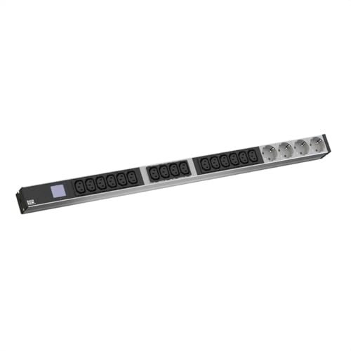BACHMANN BN0500 19 PDU 1HE 16xC13 4X Schutzkontakt, Leistungsmessung, Anschluss CEE 16A,blau