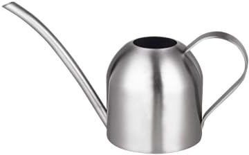 IMEEA 450ml Gießkannen,Gebürsteter Giesskanne Edelstahl Blumengießkannen Bewässerung für Zimmerpflanzen Bonsai für Balkon Garten Büro Wohnzimmer(Silber)
