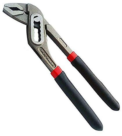 SUPERTOOL Rohrzange, 25,4 cm, Nutgelenkzange, verstellbare Nutenzange mit rutschfestem Griff für Muttern, Schrauben, Rohre und Armaturen