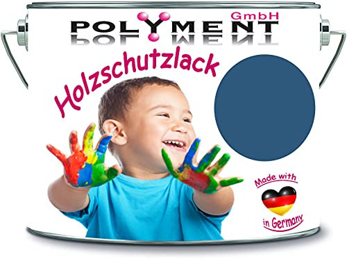 Polyment GmbH - Vernice protettiva per legno, resistente alle intemperie, protezione a lungo termine dalle intemperie, colore protettivo per legno RAL 5009 azzurro