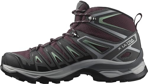 Salomon X Ultra Pioneer Mid Gore-Tex Chaussures Imperméables de Randonnée pour Femme, Par tous les temps, Maintien sûr, Stabilité et amorti, Wine Tasting, 38 2/3