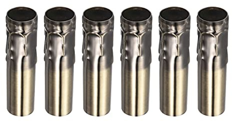 sourcing map 6er Pack Kerzen Buchse Abdeckungen Kronleuchter Glühbirne | Halter Bronze