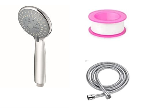 LEBEXY Duschkopf | Handbrause 5 Strahlarten Hochdruck Wassersparend Chrom-Duschkopf mit 1,5m Brauseschlauch