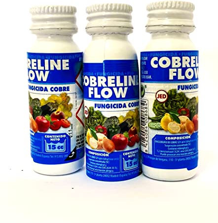 Fungicida oxicloruro de cobre liquido 52% 45cc(3x15cc)(45 litros tratamiento) Repilo olivar.cicatrizante cuprico