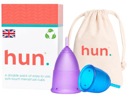 Hun Menstruationstasse – Superweiche, flexible Periodentasse & 100% medizinisches Silikon – die zuverlässige Wahl für Menstruationstassen (gemischt)