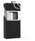 Cendrier Portable, Cendrier de Poche pour Cigarettes, Mini Cendriers de Voyage en métal Anti-odeurs avec Couvercle et Porte-clés, Noir