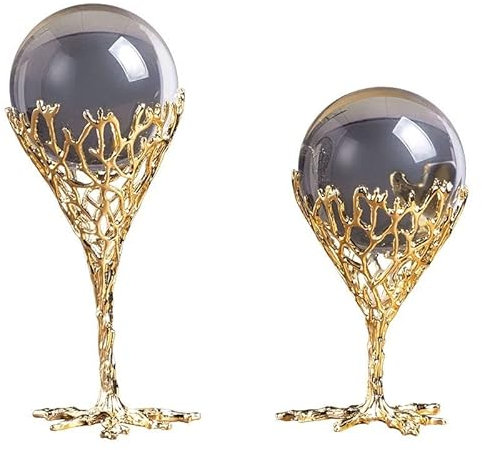 BNNP Kristallkugel Dekokugel Kristallkugel Ornament kreative Kristallkugel mit Klammer Metall Transparent Dekoration Home Office Wohnzimmer Dekoration Blickende Weissagung oder Feng Shui (Color : C)