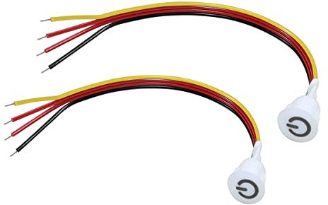 2Pcs Touch Dimmer Switch DC3.7V 5V 12V Stepless Dimmer Switch Sensor for LED Light, RV, Cabinet, and Strip